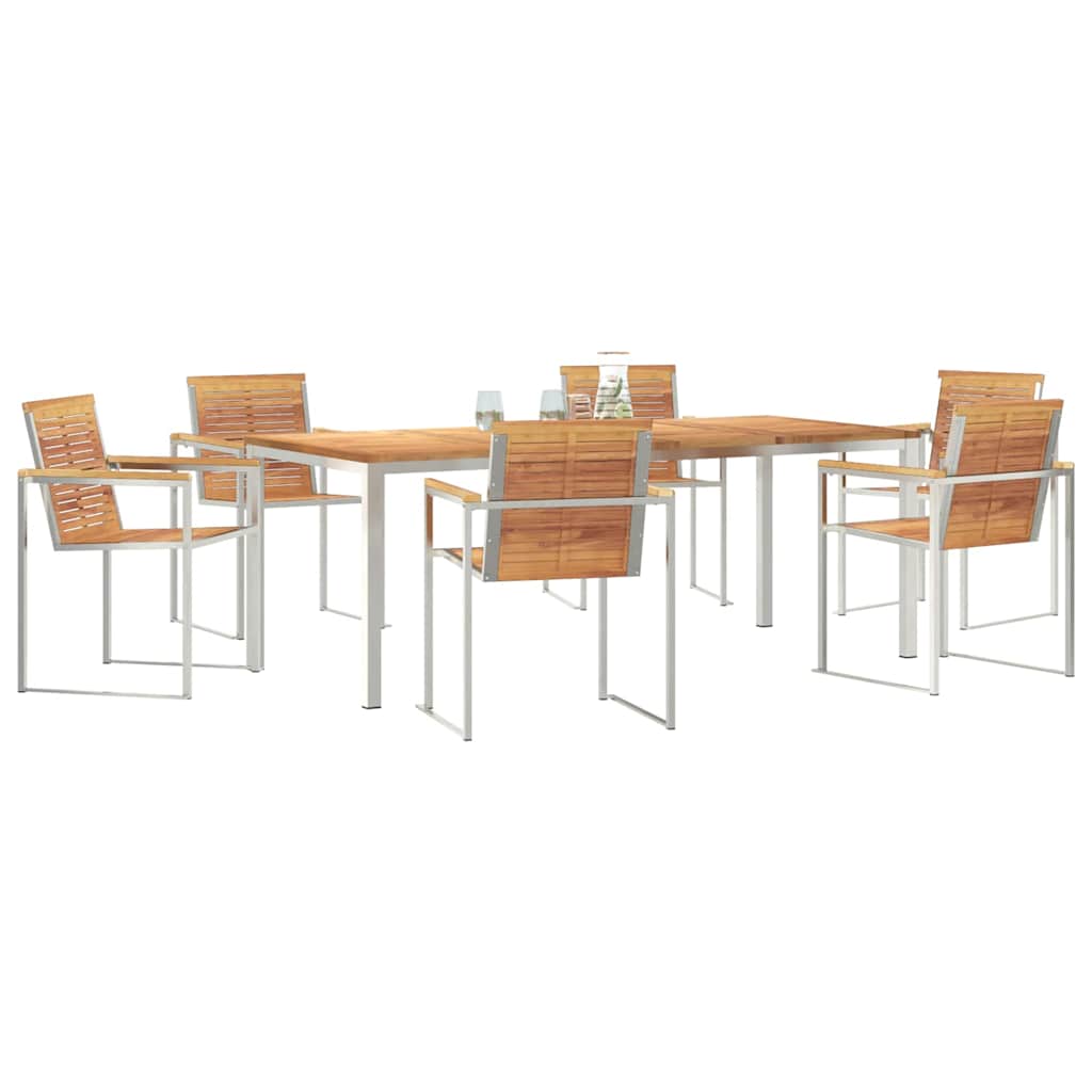 Garten Essgruppe 7 pcs Massivholz Teak