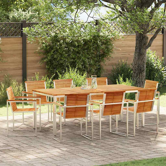 Garten Essgruppe 9 pcs Massivholz Teak