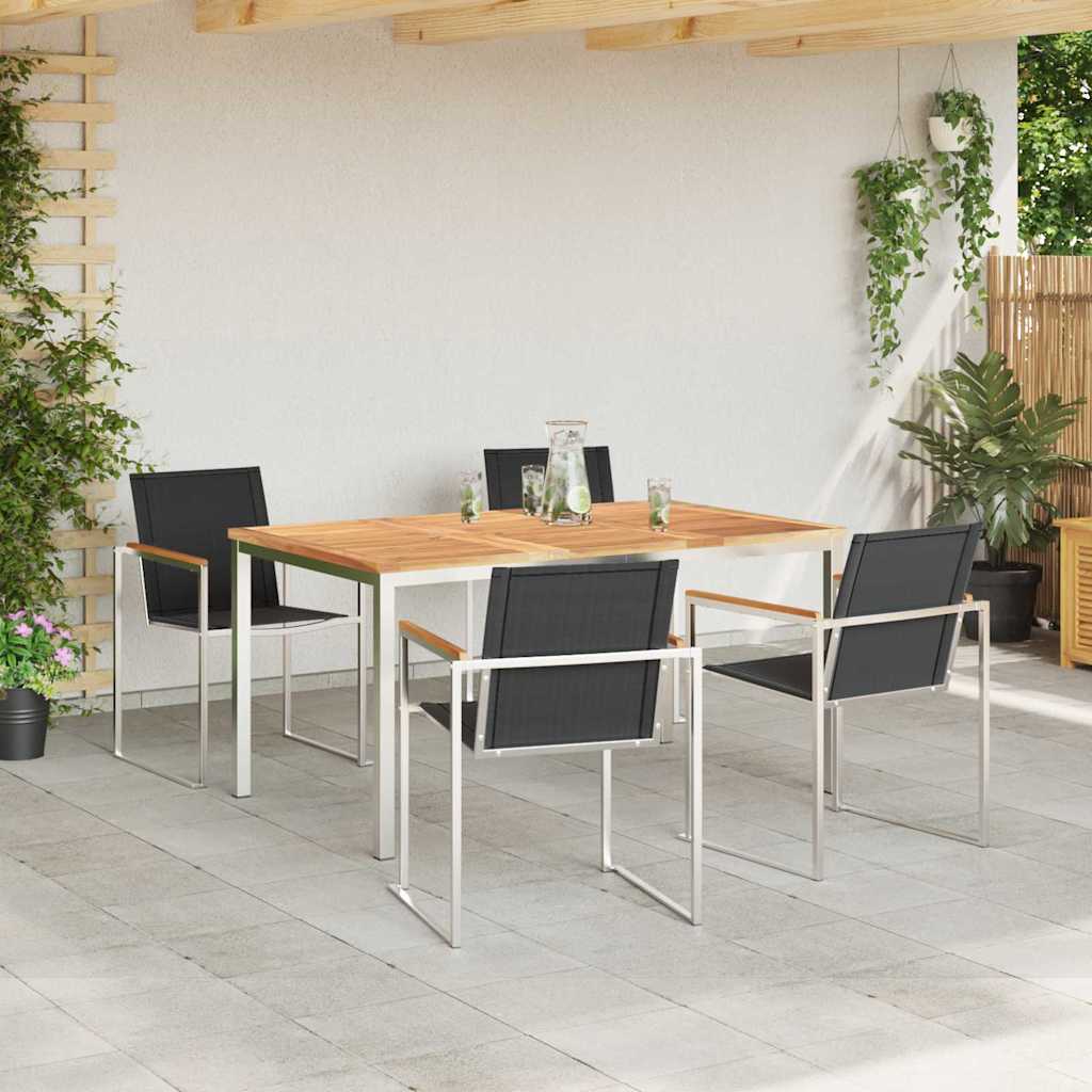 Garten Essgruppe 5 pcs Massivholz Teak