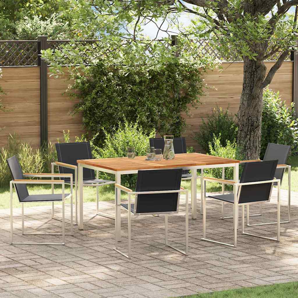 Garten Essgruppe 7 pcs Massivholz Teak