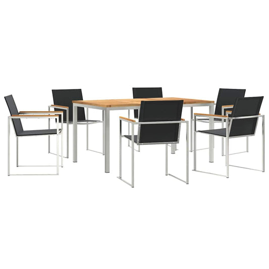 Garten Essgruppe 7 pcs Massivholz Teak