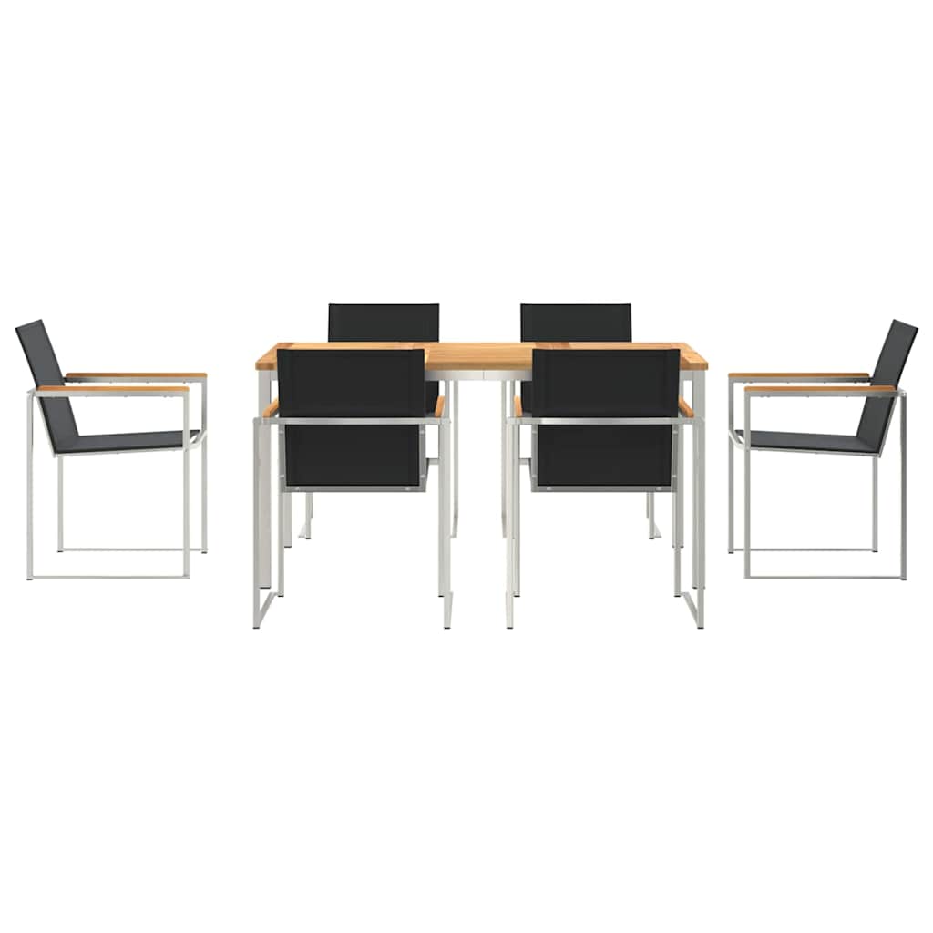 Garten Essgruppe 7 pcs Massivholz Teak