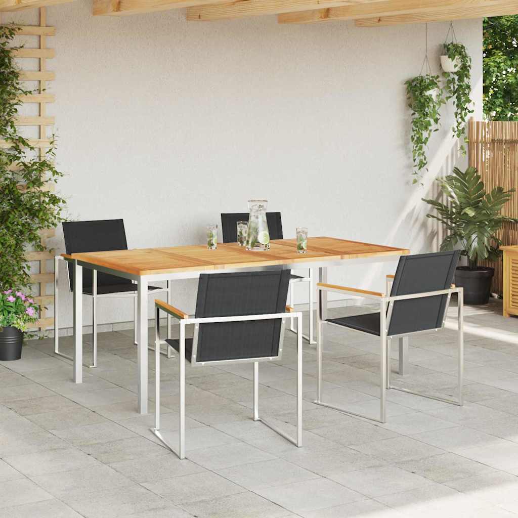 Garten Essgruppe 5 pcs Massivholz Teak
