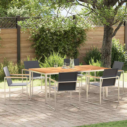 Garten-Ess-Set 7 pcs Massives Teakholz