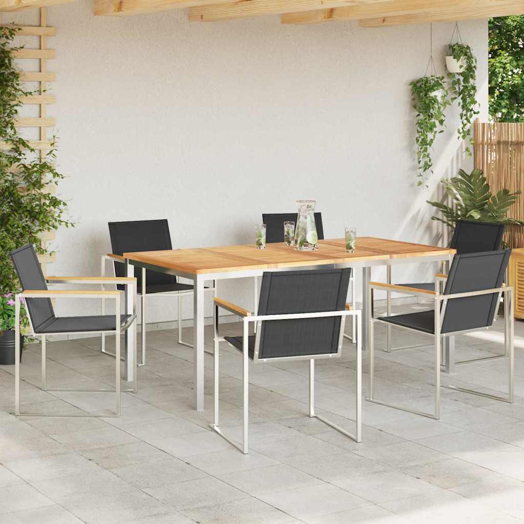 Garten Essgruppe 7 pcs Massivholz Teak