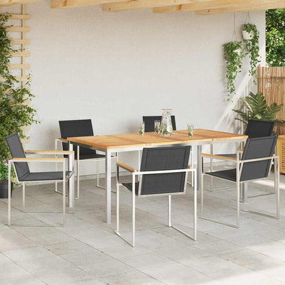 Garten Essgruppe 7 pcs Massivholz Teak