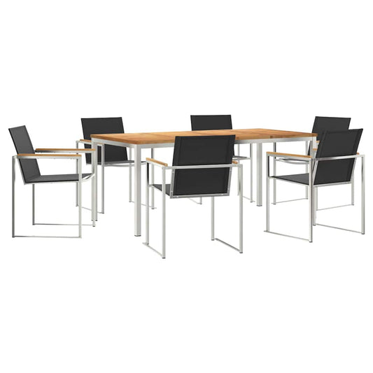 Garten Essgruppe 7 pcs Massivholz Teak