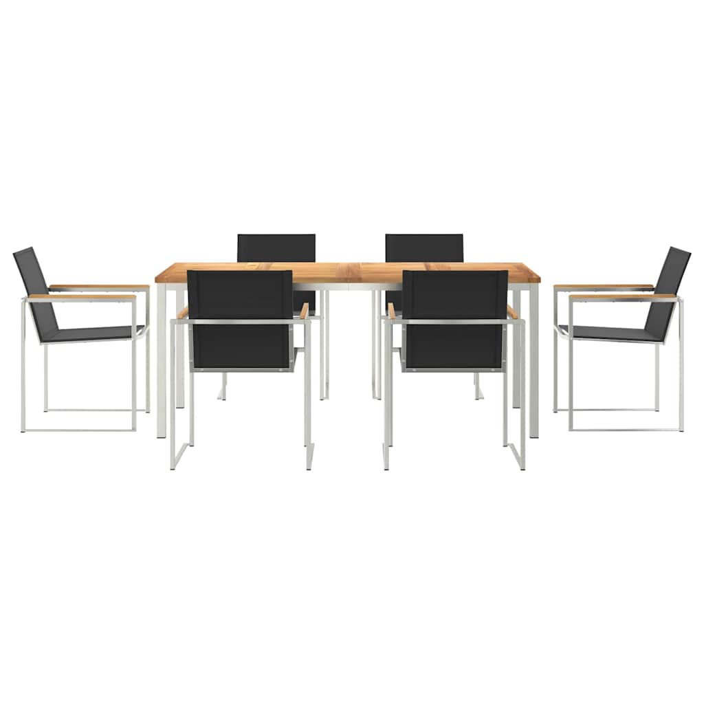 Garten Essgruppe 7 pcs Massivholz Teak