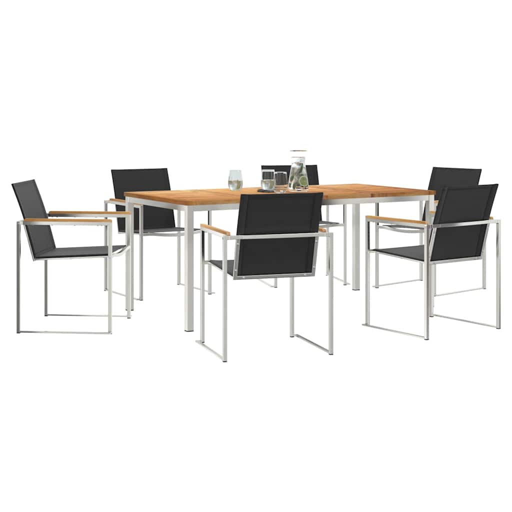Garten Essgruppe 7 pcs Massivholz Teak