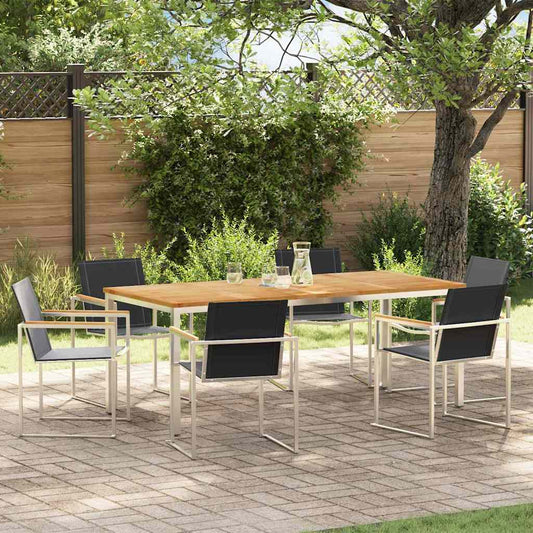 Garten Essgruppe 7 pcs Massivholz Teak