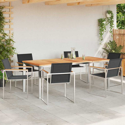 Garten Essgruppe 7 pcs Massivholz Teak