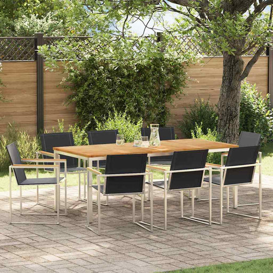 Garten-Ess-Set 9 pcs Massives Teakholz