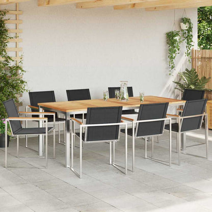 Garten Essgruppe 9 pcs Massivholz Teak