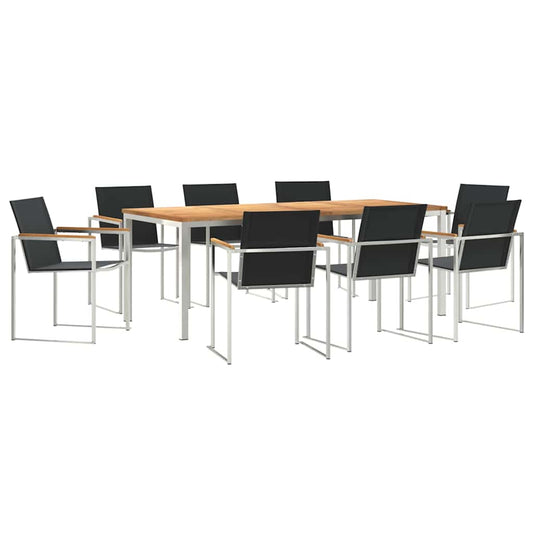 Garten Essgruppe 9 pcs Massivholz Teak