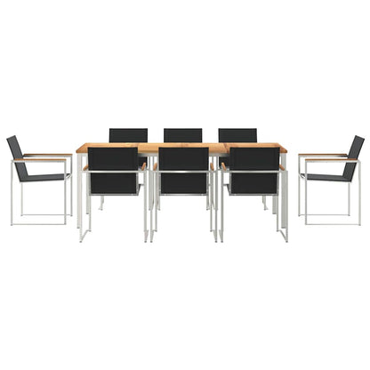 Garten Essgruppe 9 pcs Massivholz Teak