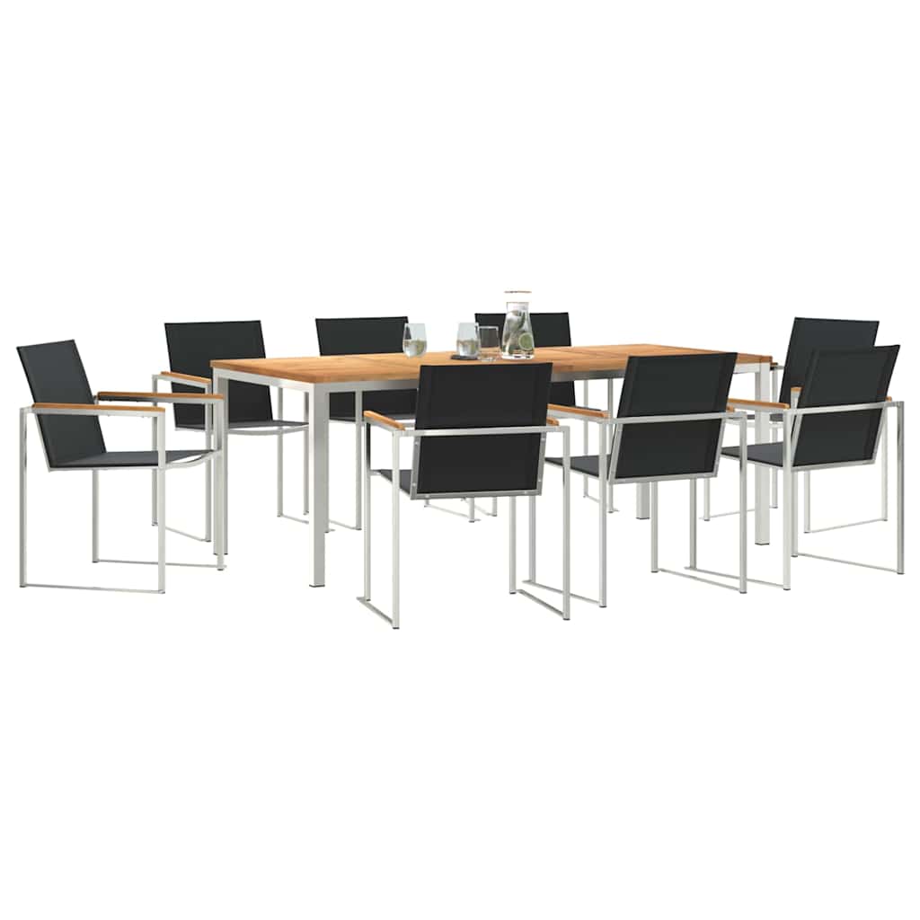 Garten Essgruppe 9 pcs Massivholz Teak