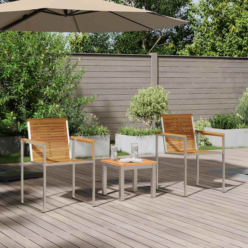 Sonnenliege 3 pcs Braun 200 x 60 x 88cm Massivholz Akazie