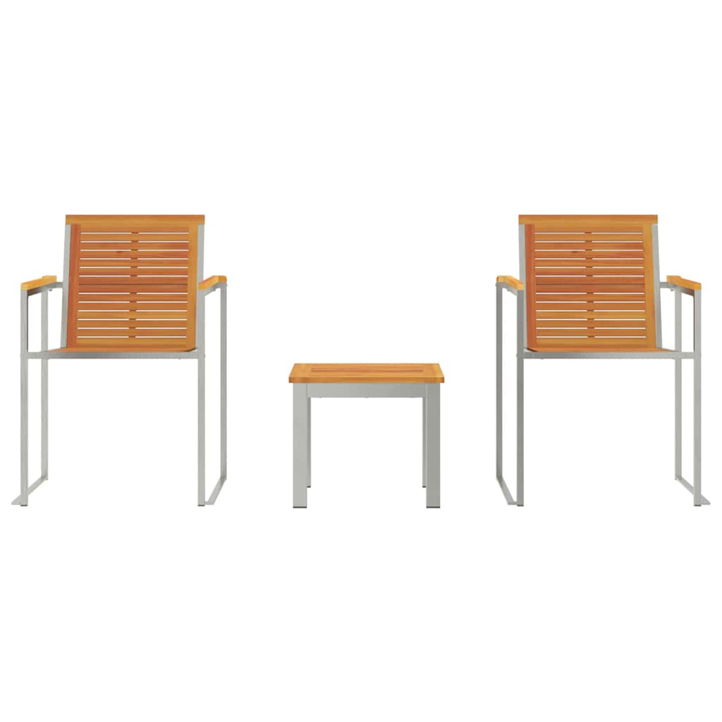 Sonnenliege 3 pcs Braun 200 x 60 x 88cm Massivholz Akazie