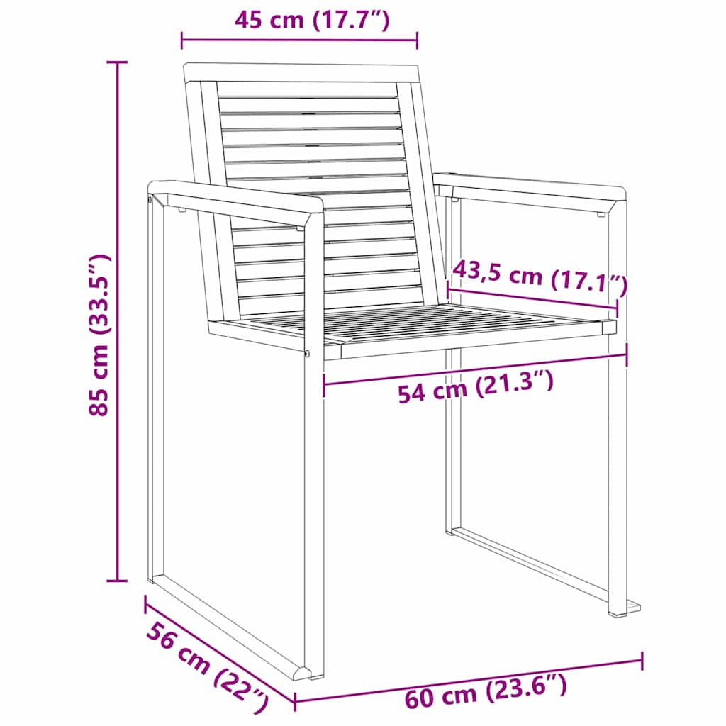 Sonnenliege 3 pcs Braun 200 x 60 x 88cm Massivholz Akazie