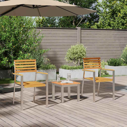 Garten-Ess-Set 3 pcs Braun Massives Akazienholz