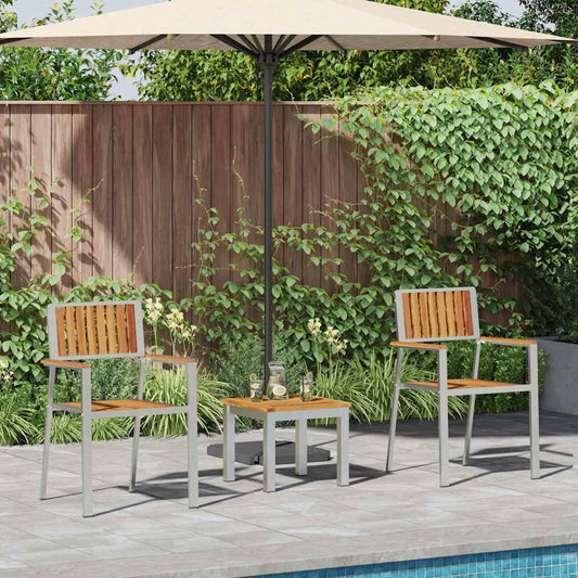 Garten Essgruppe mit Kissen 3 pcs Braun Massivholz Akazie