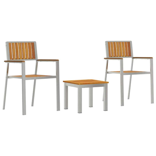 Garten Essgruppe mit Kissen 3 pcs Braun Massivholz Akazie