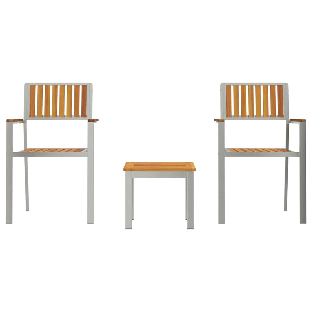 Garten Essgruppe mit Kissen 3 pcs Braun Massivholz Akazie