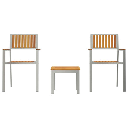 Garten Essgruppe mit Kissen 3 pcs Braun Massivholz Akazie