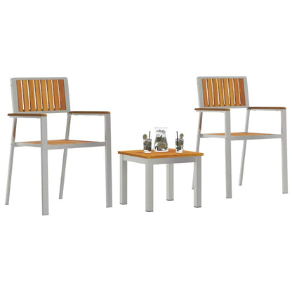 Garten Essgruppe mit Kissen 3 pcs Braun Massivholz Akazie