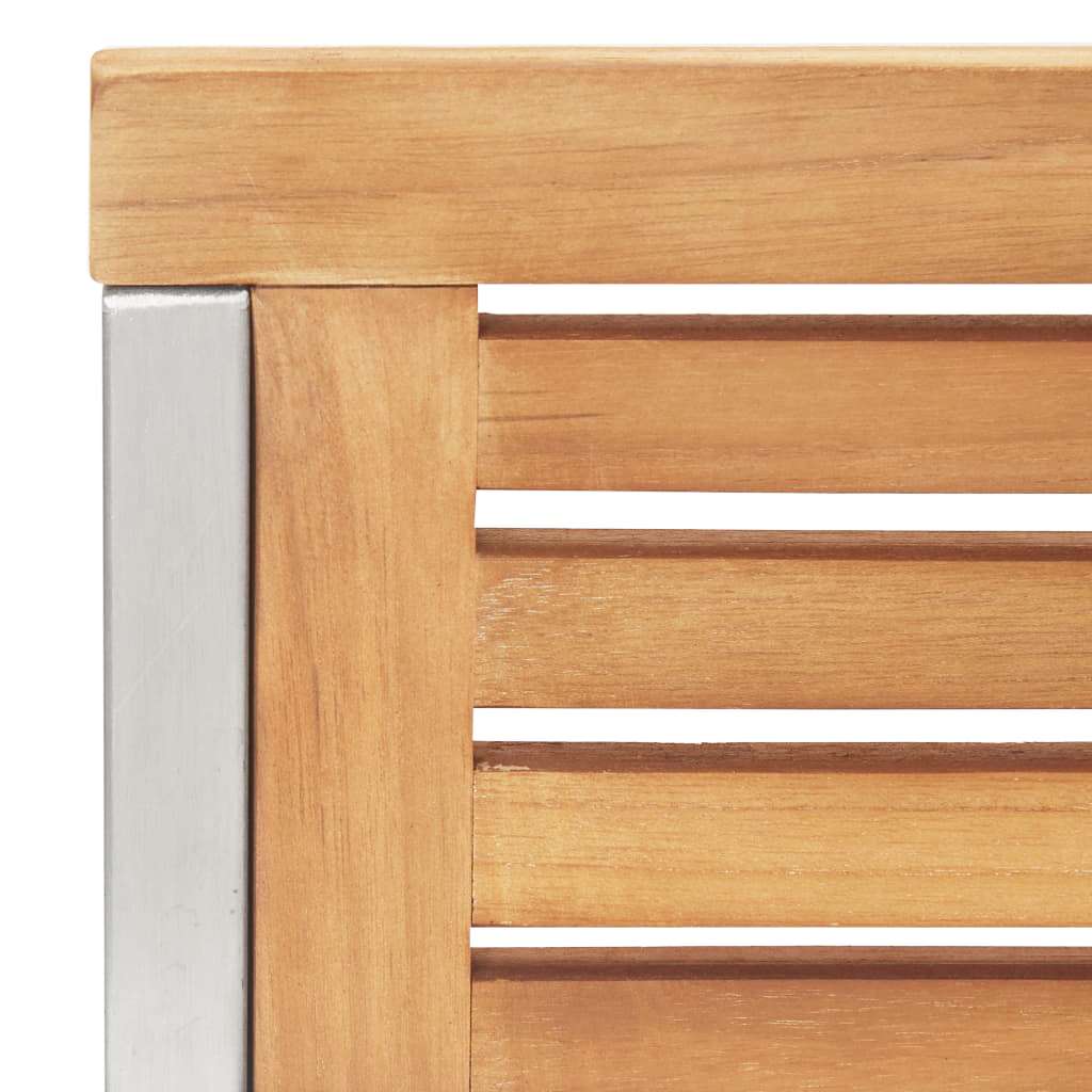 Sonnenliege 3 pcs Braun 200 x 60 x 88cm Massivholz Teak