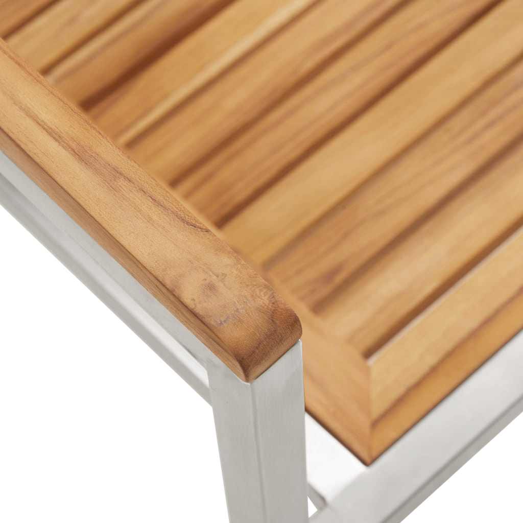 Sonnenliege 3 pcs Braun 200 x 60 x 88cm Massivholz Teak