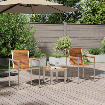 Sonnenliege 3 pcs Braun 200 x 60 x 88cm Massivholz Teak