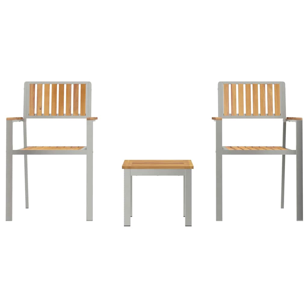 Garten-Ess-Set 3 pcs Braun Massives Teakholz