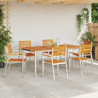 Gartenstuhl 6 pcs Braun 56 x 54,5 x 87cm Massivholz Akazie