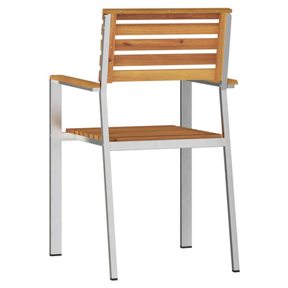 Gartenstuhl 8 pcs Braun 56 x 54,5 x 87cm Massivholz Akazie