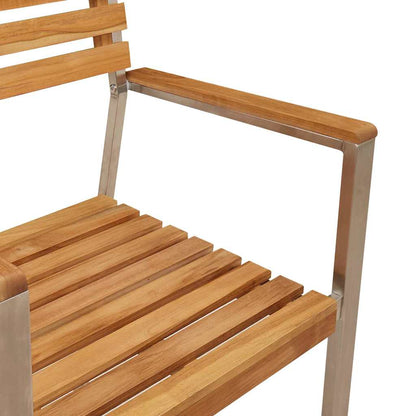 Gartenstuhl 6 pcs Braun 56 x 54,5 x 87cm Massivholz Teak