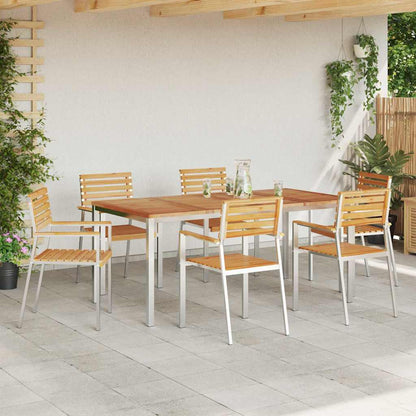 Gartenstuhl 6 pcs Braun 56 x 54,5 x 87cm Massivholz Teak