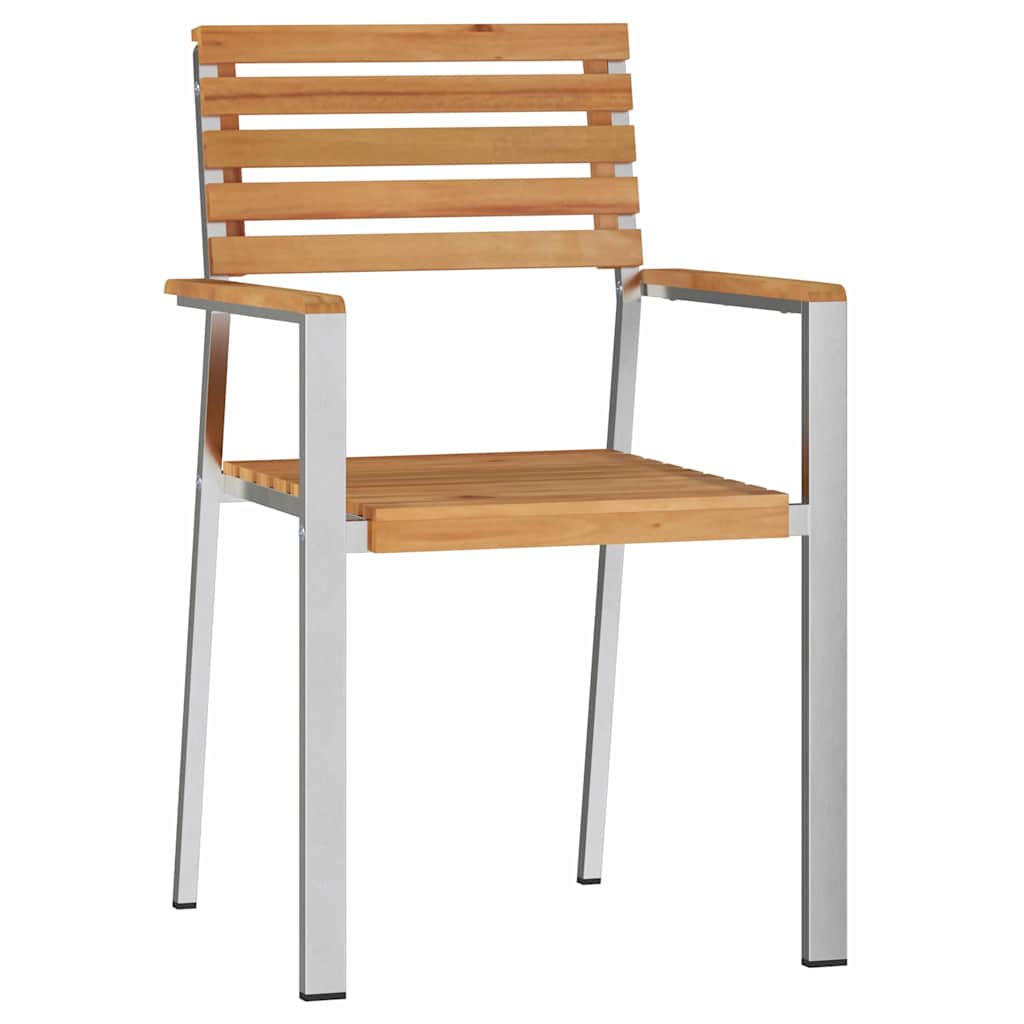 Gartenstuhl 6 pcs Braun 56 x 54,5 x 87cm Massivholz Teak