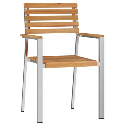 Gartenstuhl 6 pcs Braun 56 x 54,5 x 87cm Massivholz Teak
