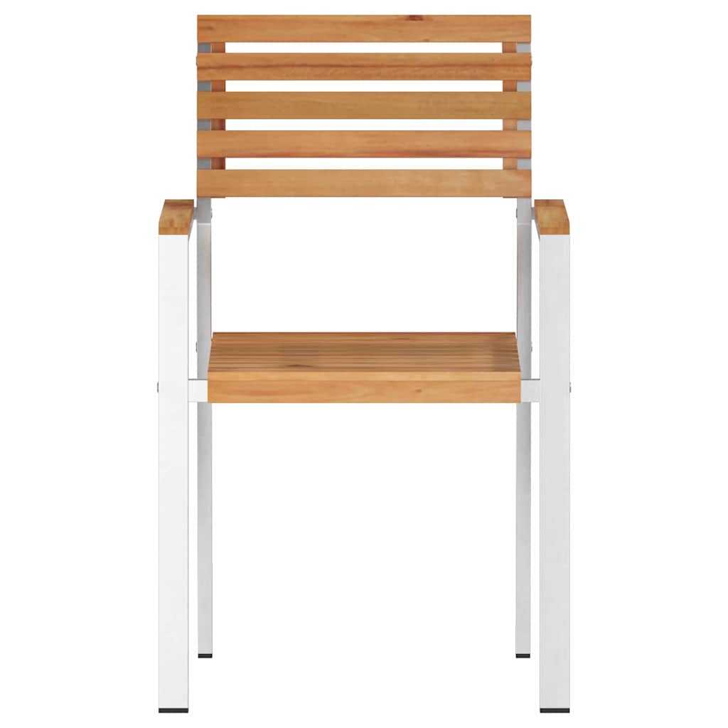 Gartenstuhl 6 pcs Braun 56 x 54,5 x 87cm Massivholz Teak