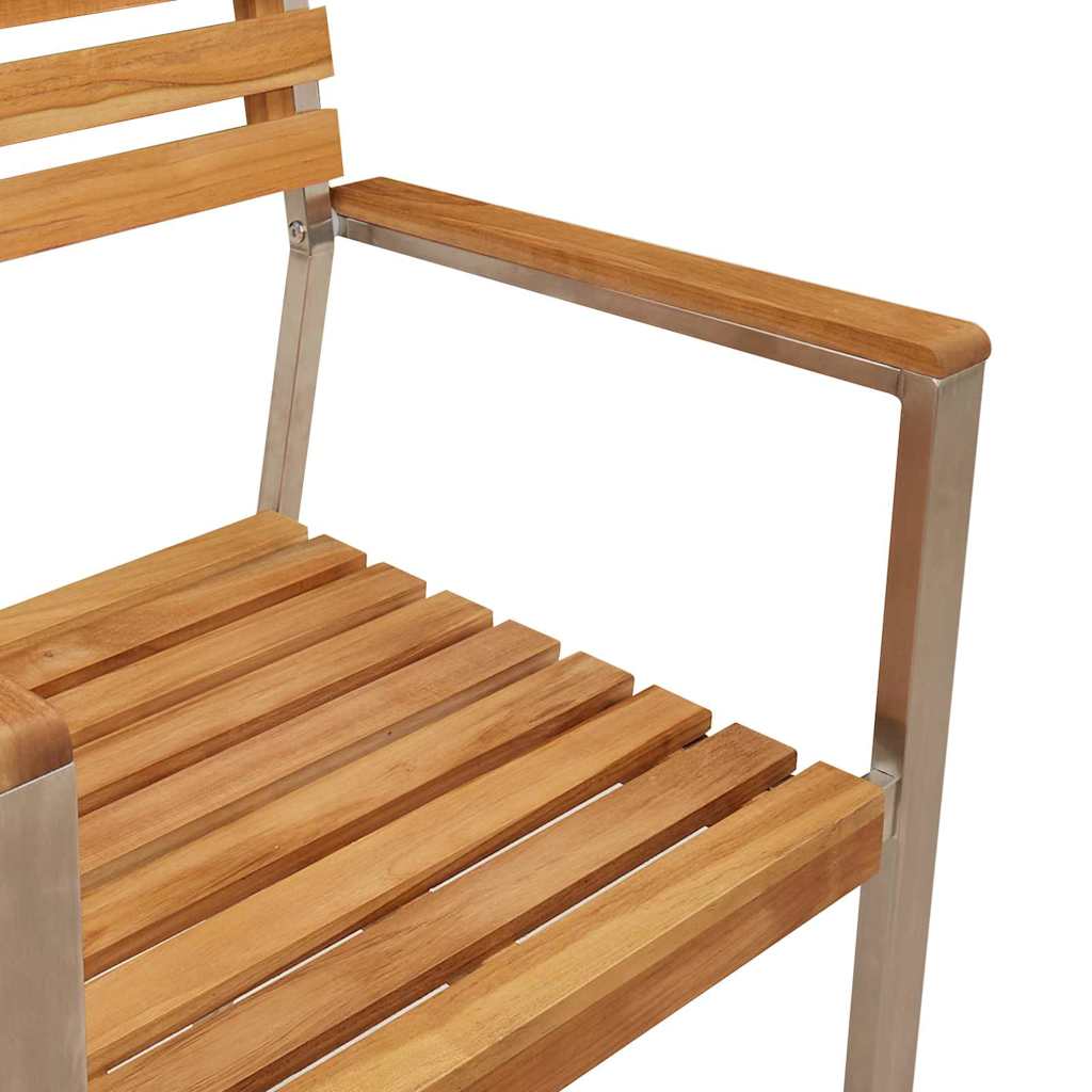 Gartenstuhl 8 pcs Braun 56 x 54,5 x 87cm Massivholz Teak