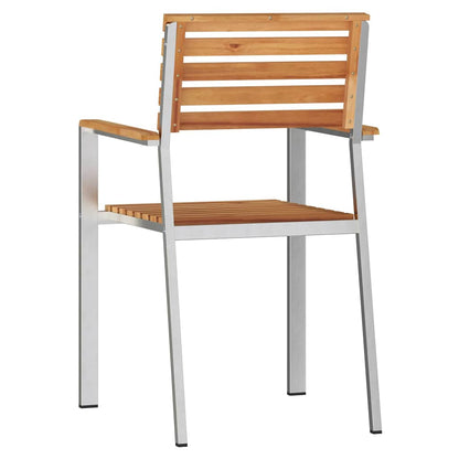 Gartenstuhl 8 pcs Braun 56 x 54,5 x 87cm Massivholz Teak