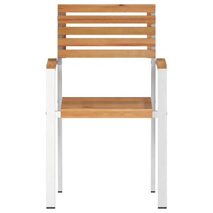Gartenstuhl 8 pcs Braun 56 x 54,5 x 87cm Massivholz Teak