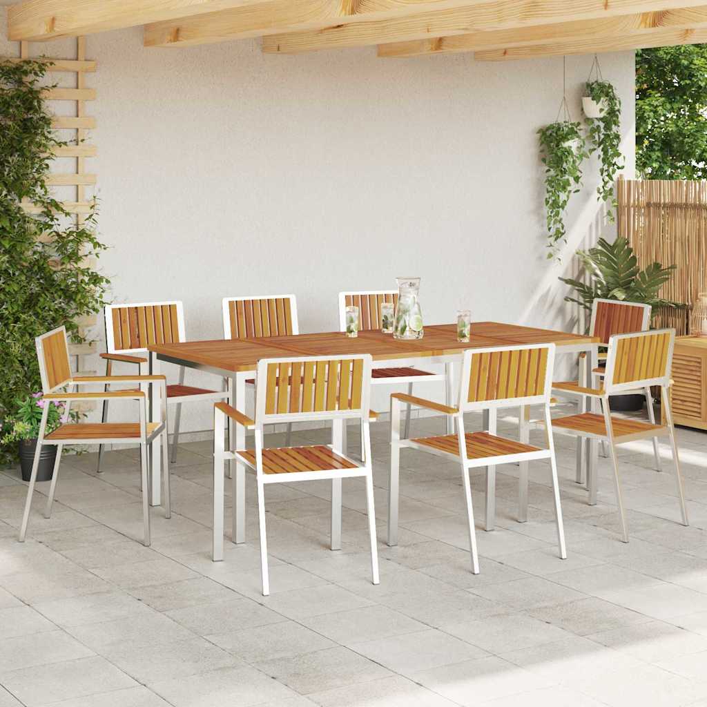 Gartenstuhl 8 pcs Braun 56 x 54,5 x 87cm Massivholz Akazie