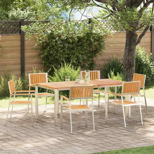 Gartenstuhl 6 pcs Braun 56 x 54,5 x 87cm Massivholz Teak