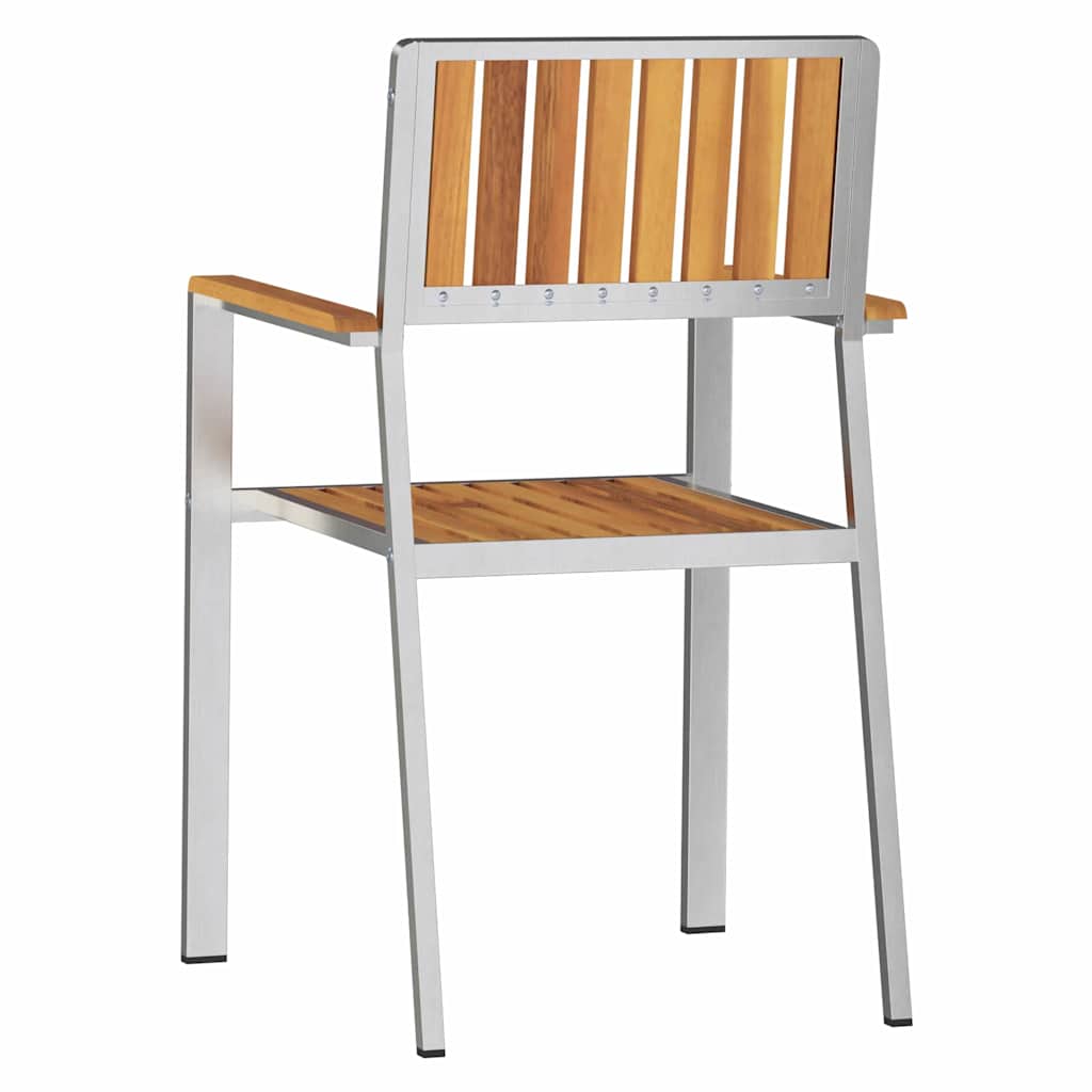 Gartenstuhl 6 pcs Braun 56 x 54,5 x 87cm Massivholz Teak