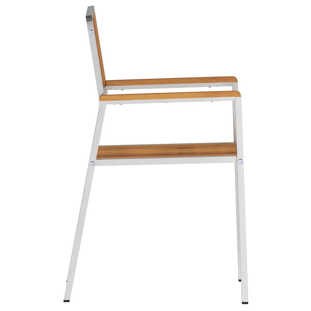 Gartenstuhl 6 pcs Braun 56 x 54,5 x 87cm Massivholz Teak