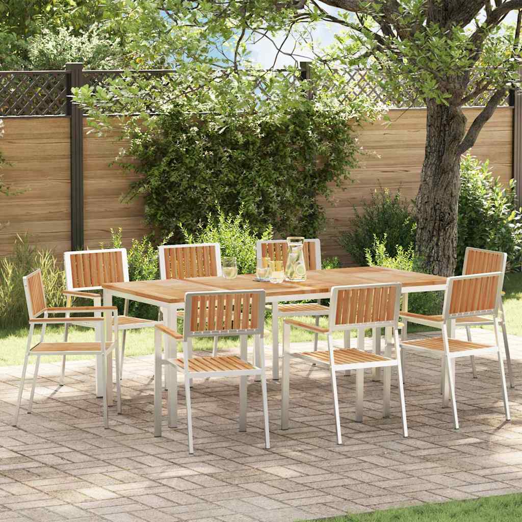 Gartenstuhl 8 pcs Braun 56 x 54,5 x 87cm Massivholz Teak