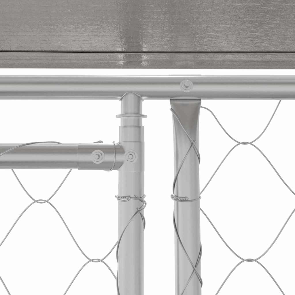 Hundekäfig Silber 600 x 200 x 256 cm Verzinkter Stahl