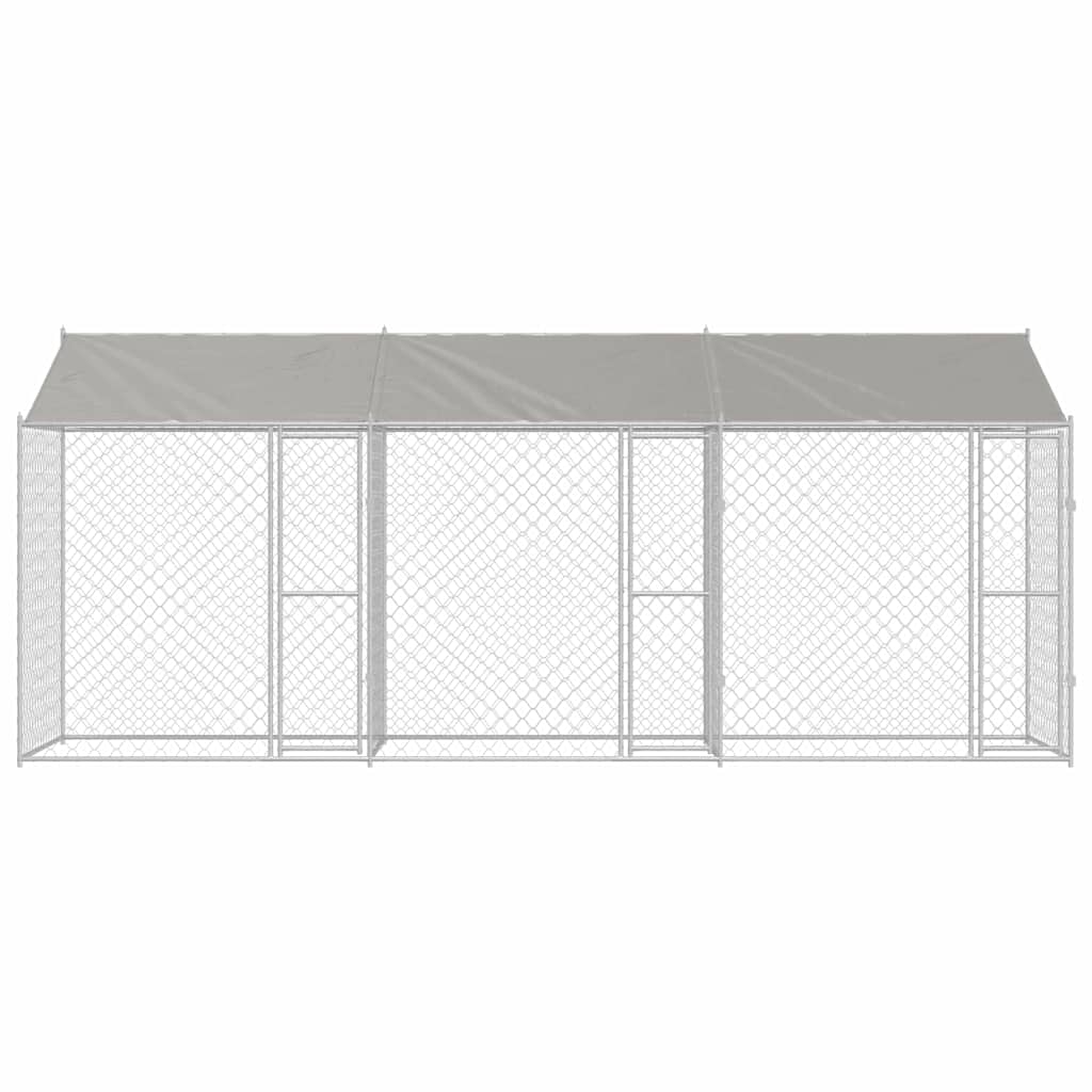 Hundekäfig Silber 600 x 200 x 256 cm Verzinkter Stahl
